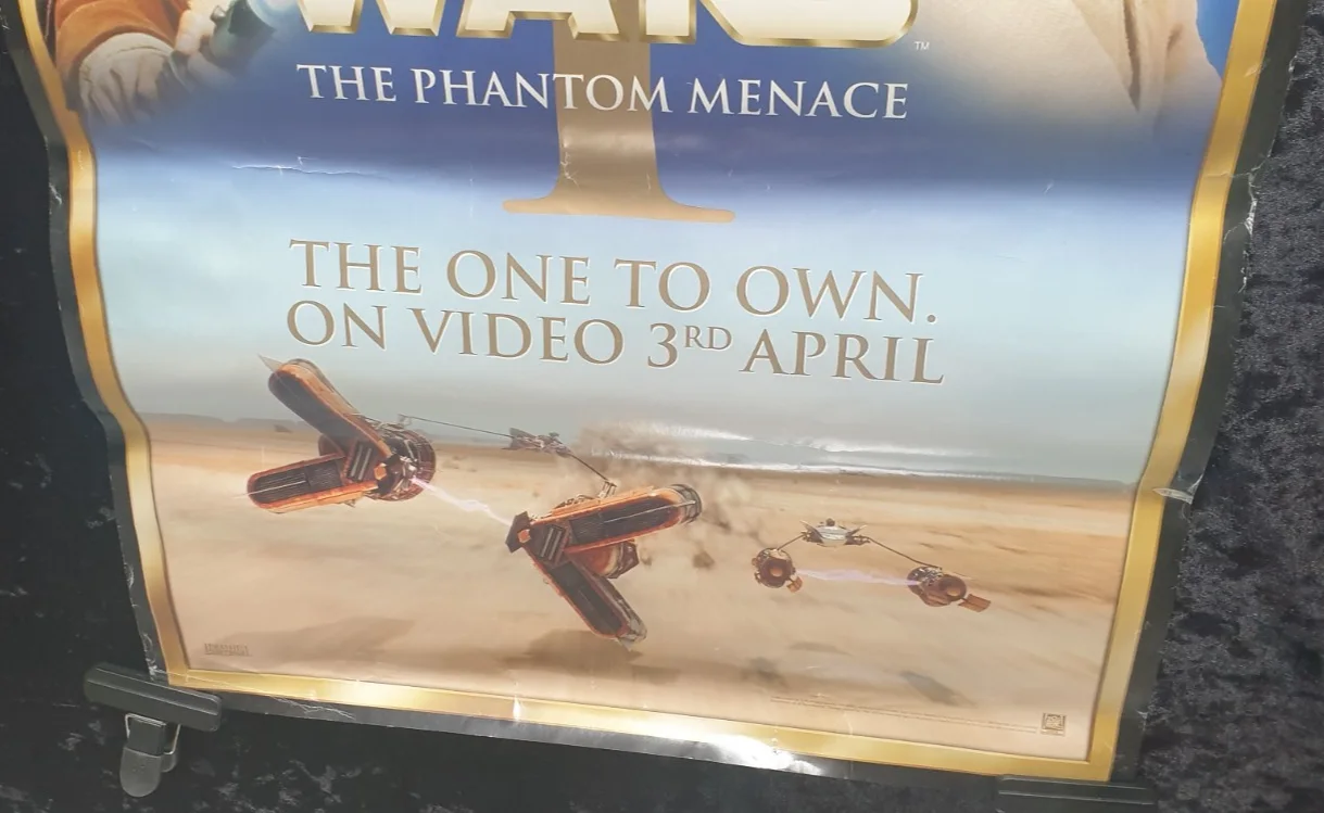 Star Wars The Phantom Menace Video Release Poster UK 70x50cm Promotional VHS, image 3