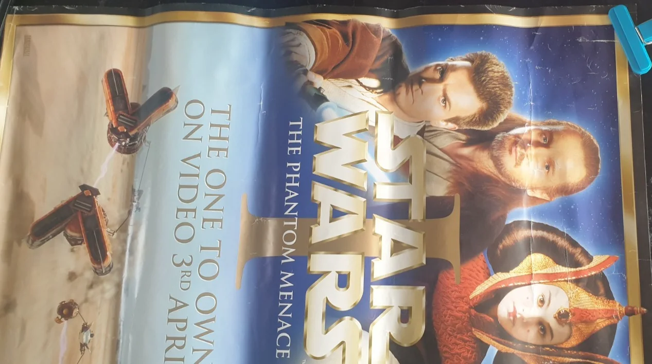Star Wars The Phantom Menace Video Release Poster UK 70x50cm Promotional VHS, image 4