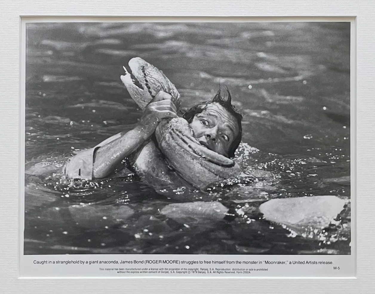 James Bond Moonraker Photo Original 8X10 Inch B&W Press Publicity Still: Framed, image 3