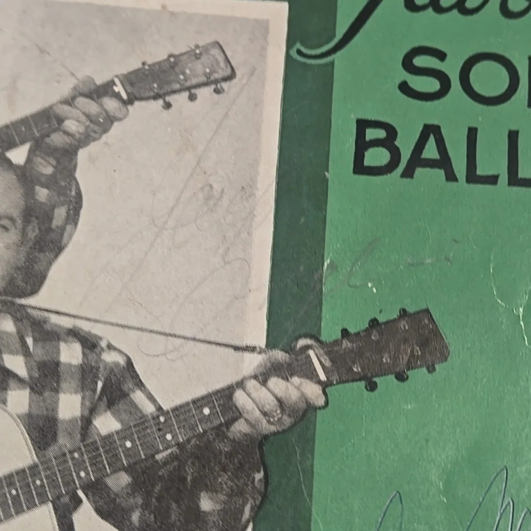 Signed Johnnie Wright & Jack Anglin Paul Warren Shot Jackson Leslie Milburn WSM, image 4