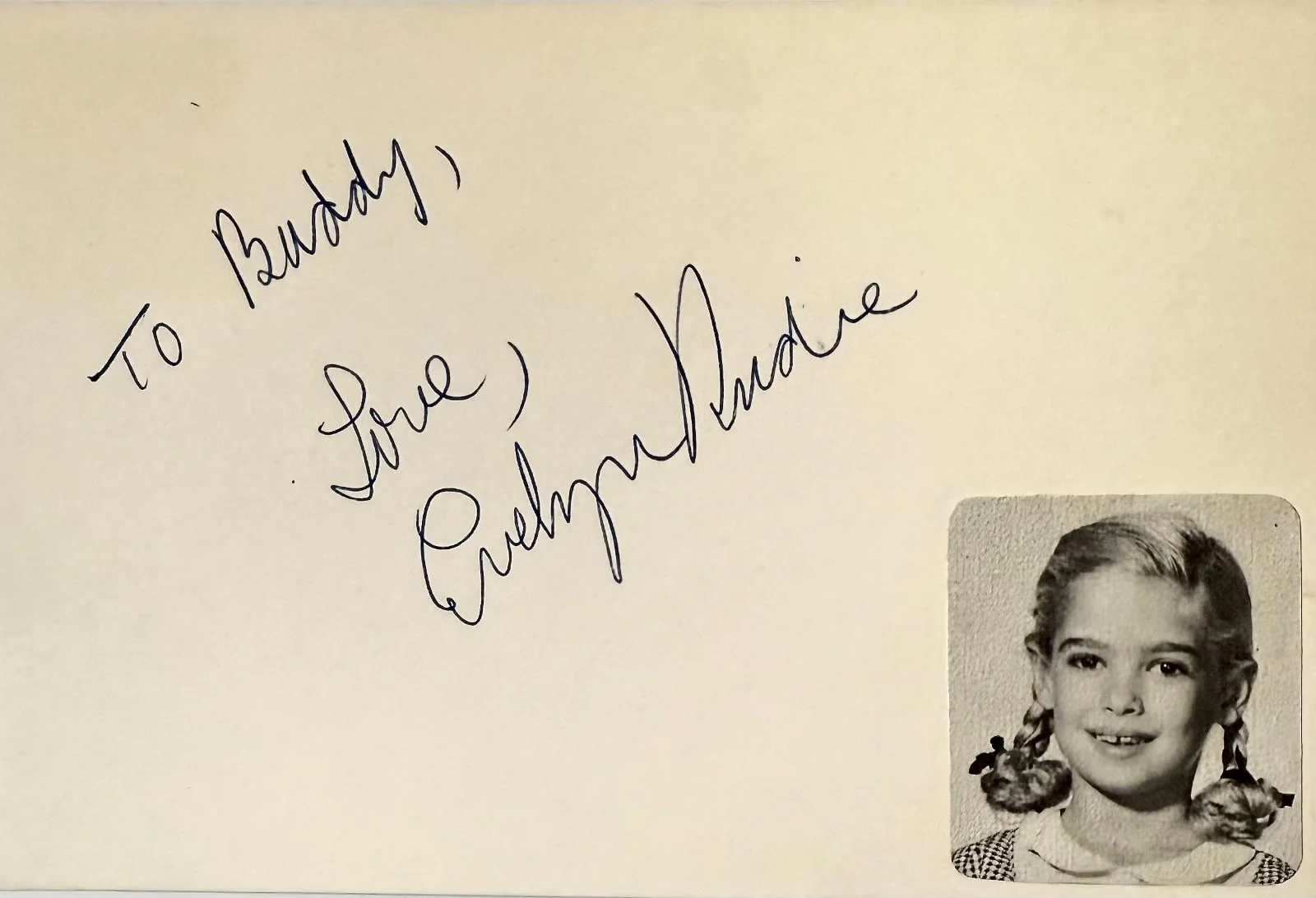 Evelyn Rudie — EVELYN RUDIE Signed Autographed 4x6 INDEX CARD Alfred Hitchcock 77 SUNSET STRIP, изображение 3
