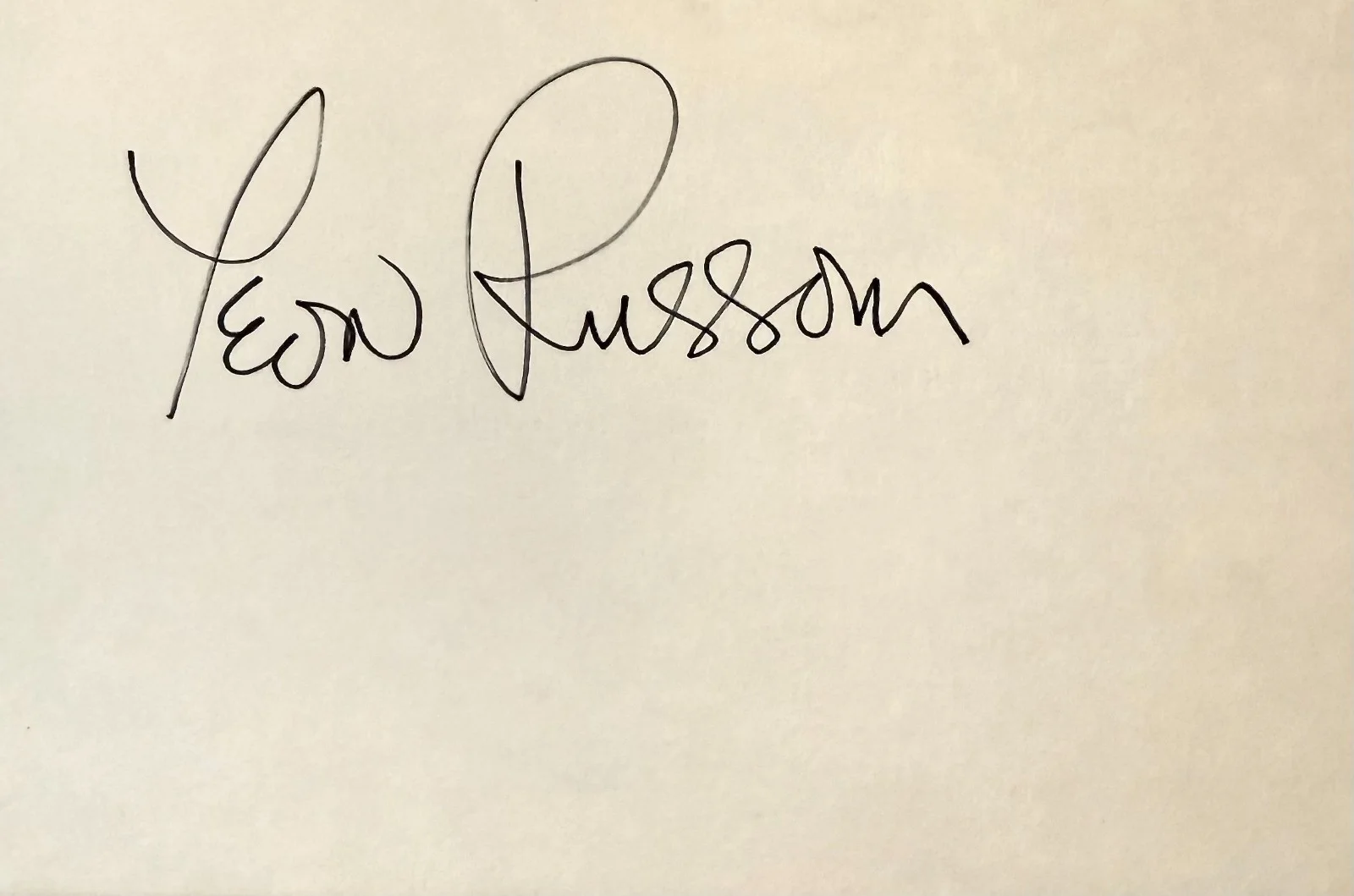 Leon Russom — LEON RUSSOM Signed Autographed 4x6 INDEX CARD TV 101 STAR TREK VI PRISON BREAK, image 3