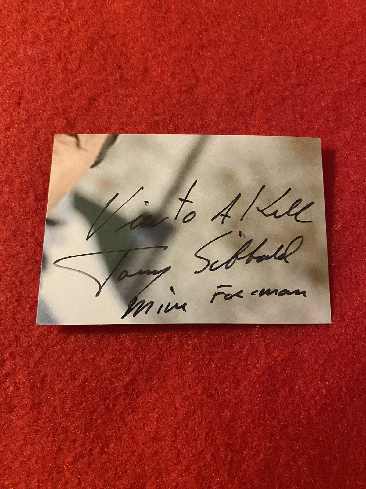 James Bond Autograph- Tony Sabbald As Mine Forman In “A View To A Kill”., image 4
