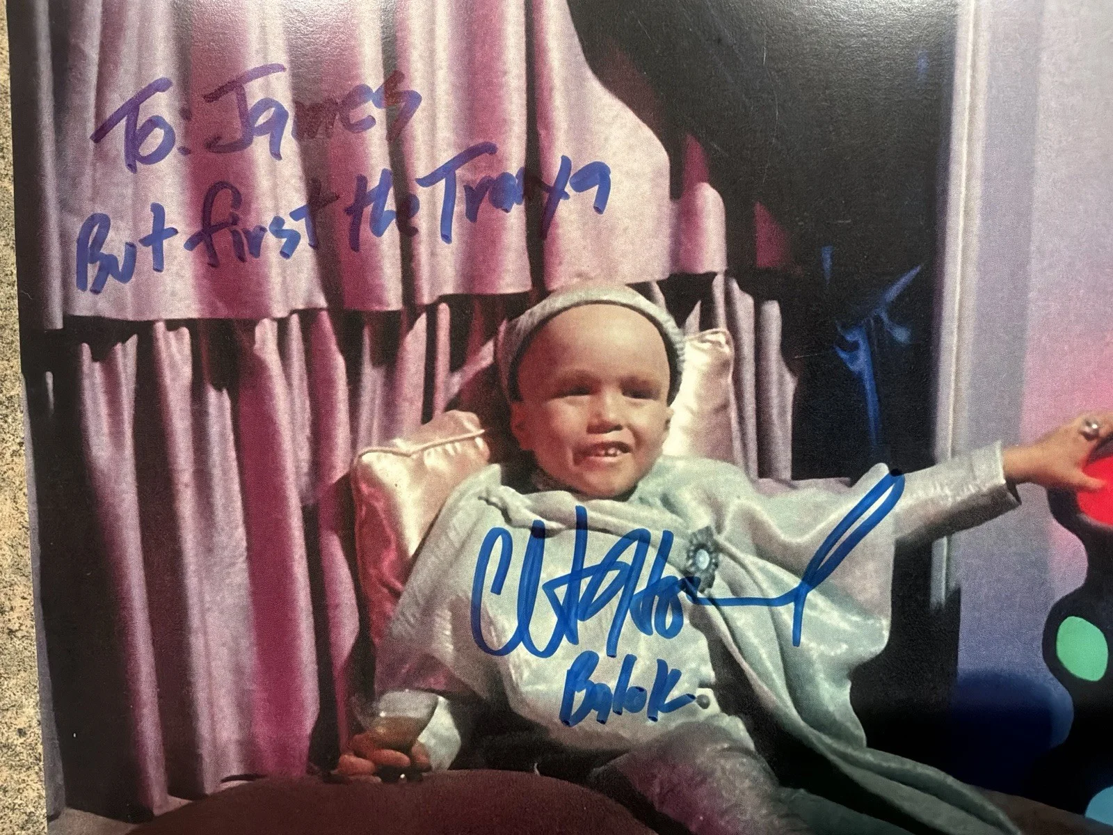 Clint Howard Star Trek Signed “Balok” Personalized 8x10 Photo JSA Authenticated, image 2