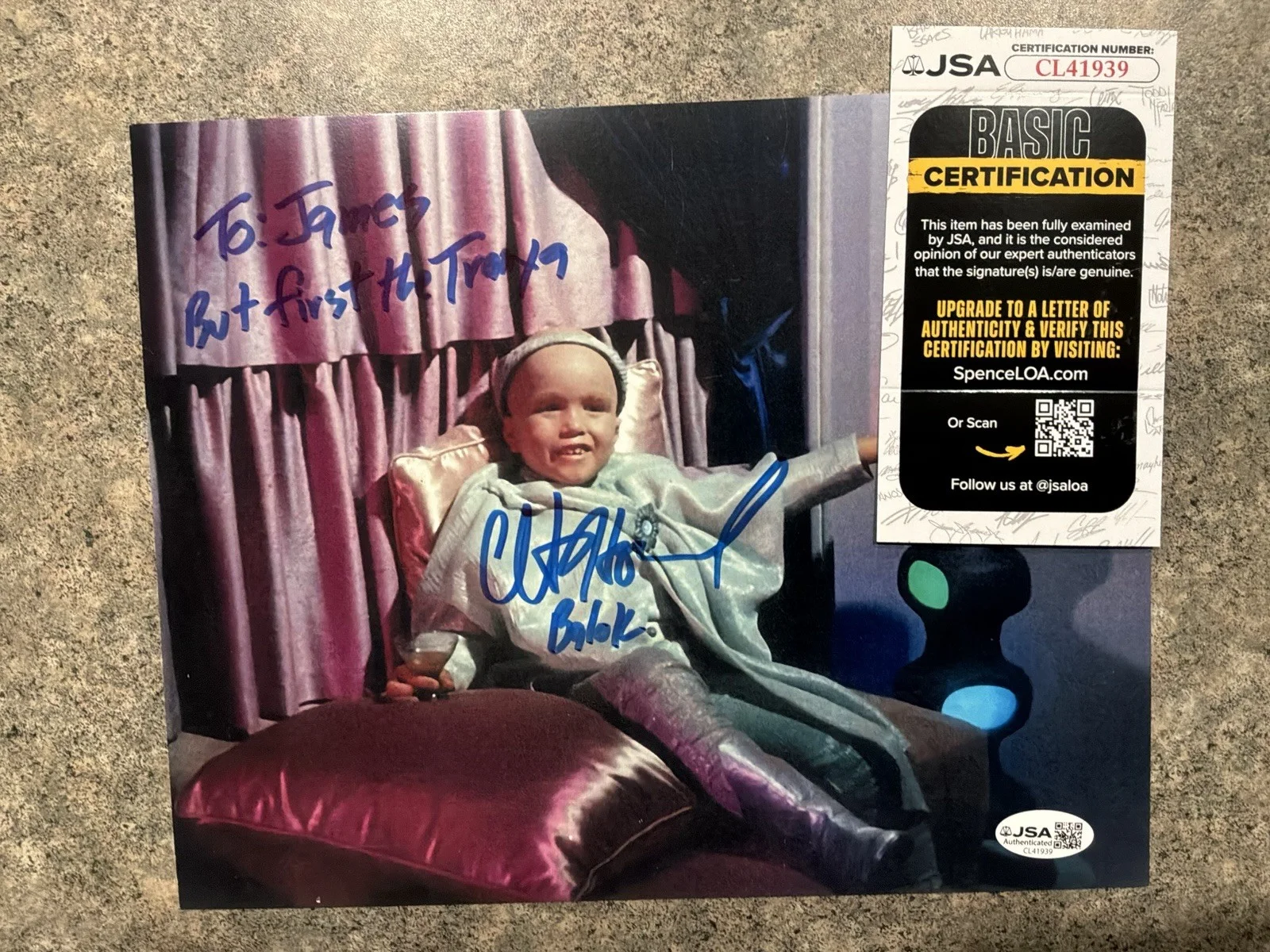 Clint Howard Star Trek Signed “Balok” Personalized 8x10 Photo JSA Authenticated, image 3