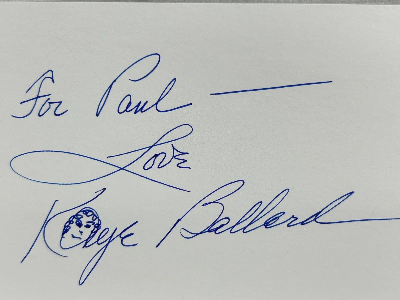 Kaye Ballard — Kaye Ballard American Comedian Actress Singer Signature Index Card Original, изображение 2