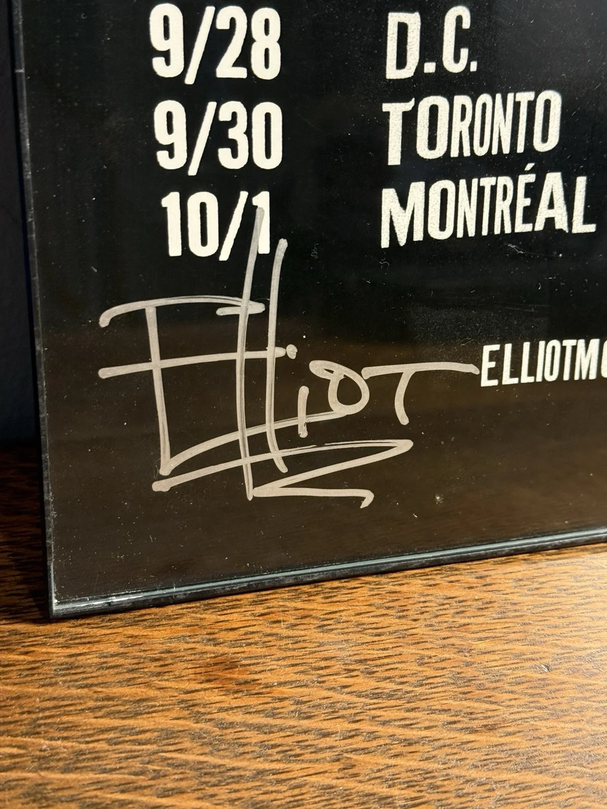 Elliot Moss, Adrian Galvin, Evan Marien — SIGNED Elliot Moss & Yoke Lore 2016 Tour Poster Signed by Both + Evan Marien, image 3