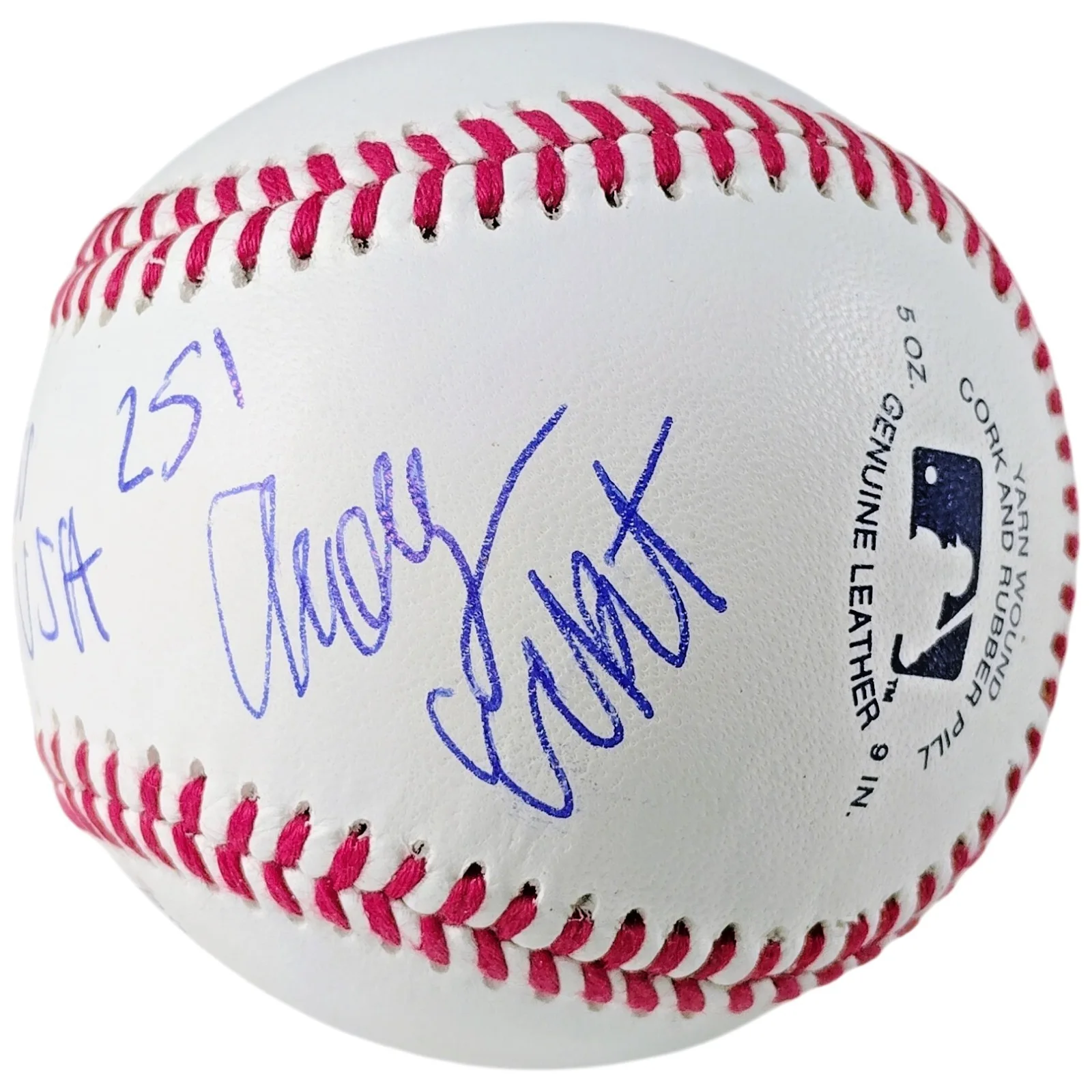 Audrey Eckert — Audrey Eckert Signed Rawlings Baseball Miss USA 25 Inscript Proof COA Autograph, image 3
