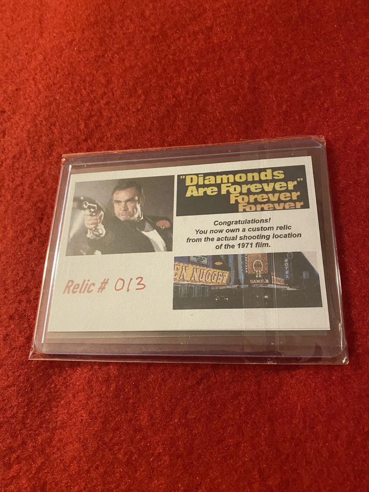 James Bond Autograph - Max Latimer In “Diamonds Are Forever” + Relic Card., изображение 5