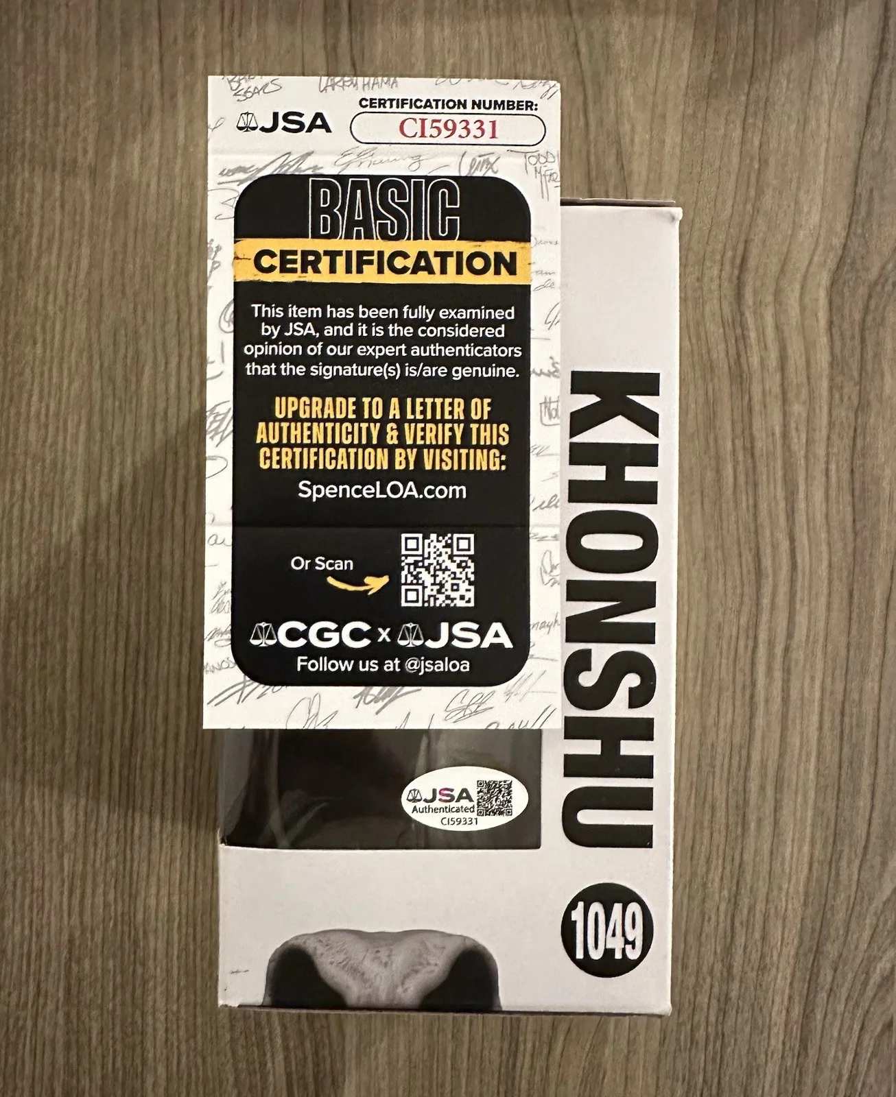 F Murray Abraham — F Murray Abraham Signed Khonshu Funko Pop JSA COA Autographed 1049 Moon Knight, изображение 2