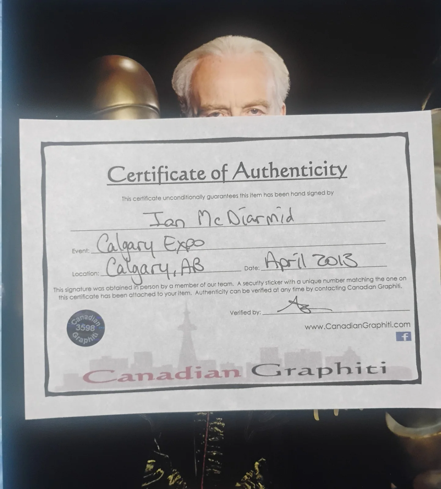 Ian McDiarmid Hand Signed 8x10 Photo COA Star Wars Palpatine NO US TARIFFS, image 4