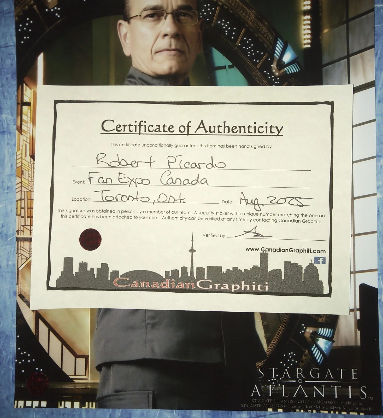 Robert Picardo Hand Signed 8x10 Photo OPix COA Stargate Atlantis NO US TARIFFS, image 5