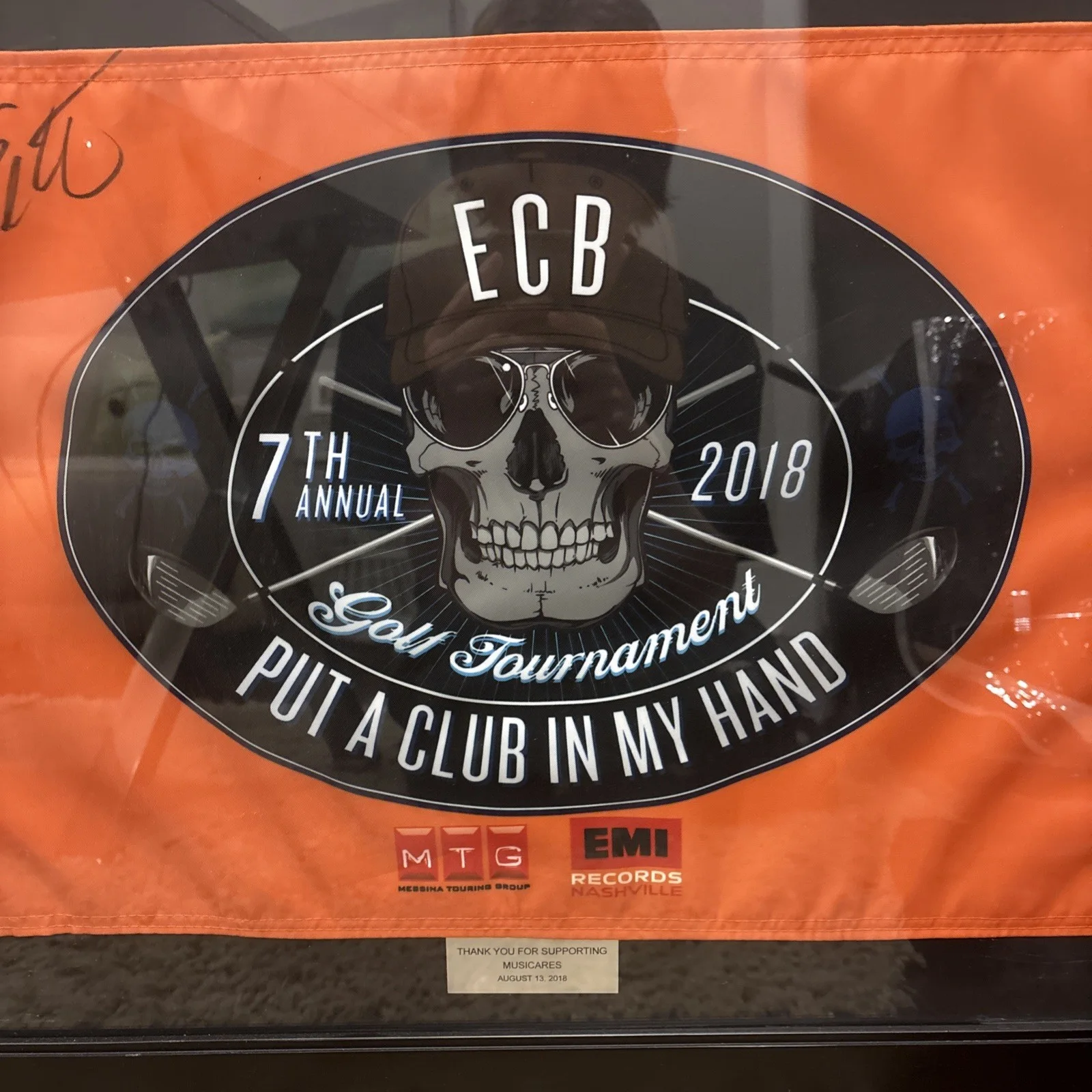 Eric Church Signed Golf Flag From Eric Church Band Tournament, image 3