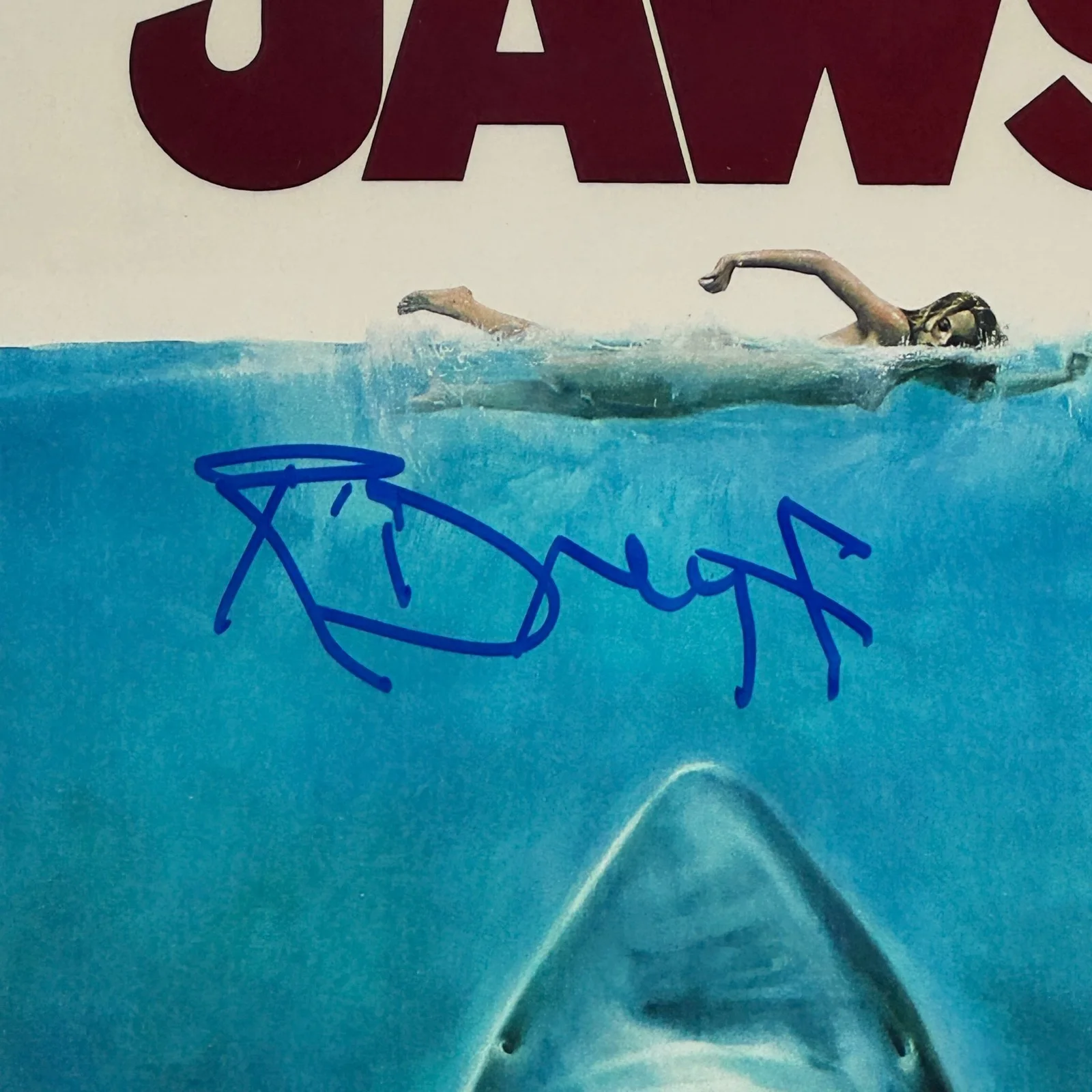 Richard Dreyfuss — Richard Dreyfuss Signed Jaws 12x18 Movie Poster Photo Autographed Beckett COA!, изображение 2