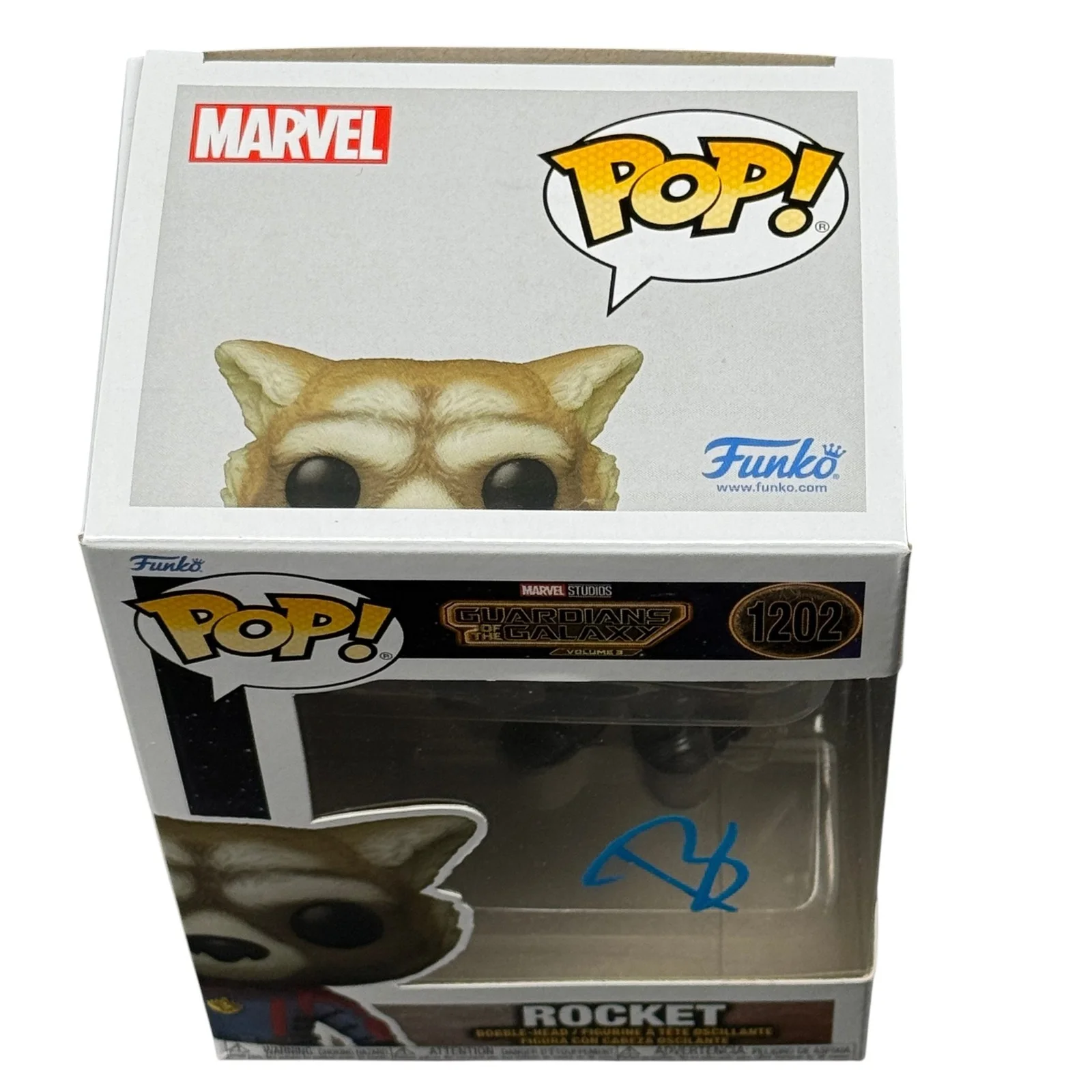 Bradley Cooper — Bradley Cooper Signed Rocket Funko Pop 1202 Autograph Guardians Beckett COA, image 5