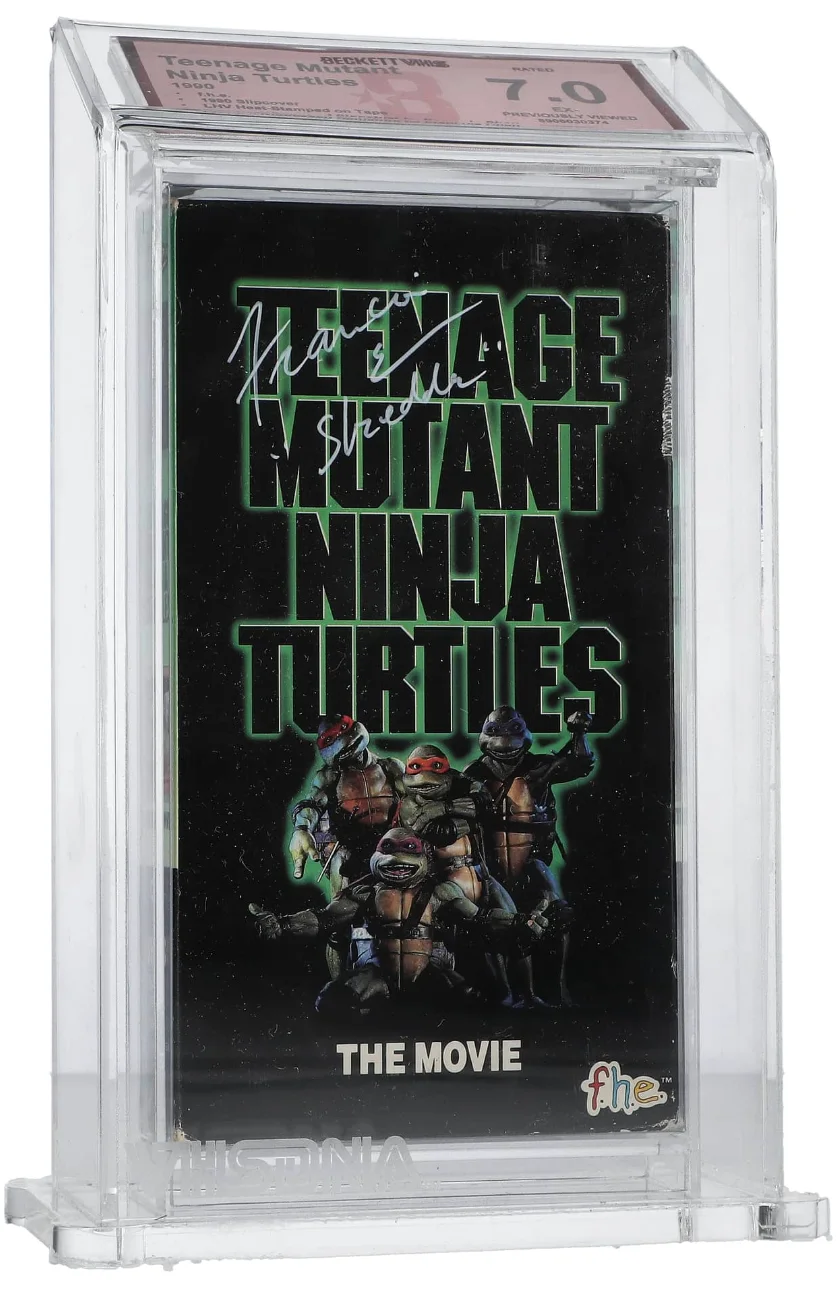 Francois Chau — 1990 TMNT VHS Francois Chau Signed "Shredder" Beckett VHS 7 Ninja Turtles, image 2