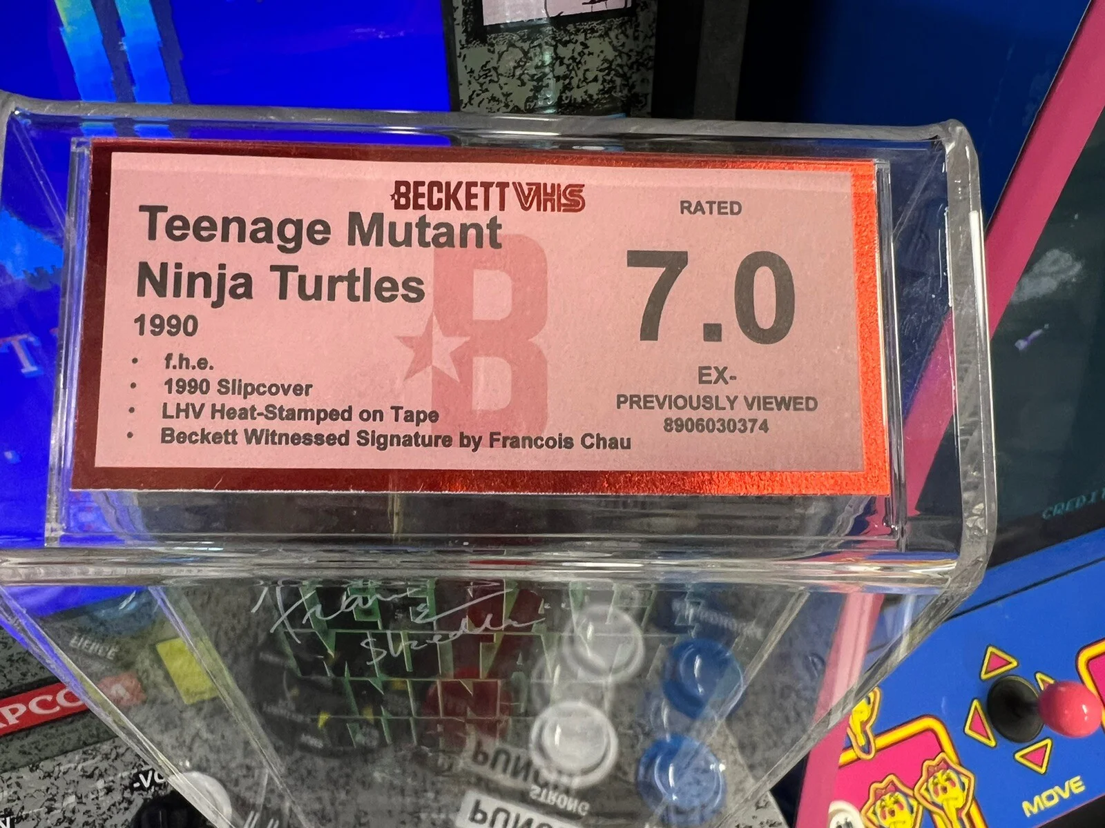 Francois Chau — 1990 TMNT VHS Francois Chau Signed "Shredder" Beckett VHS 7 Ninja Turtles, image 5