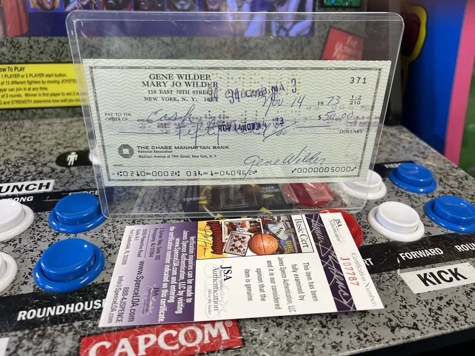 Gene Wilder — 1973 Gene Wilder Signed Autographed Check JSA COA Willy Wonka Auto 11/14/73 RARE, изображение 3