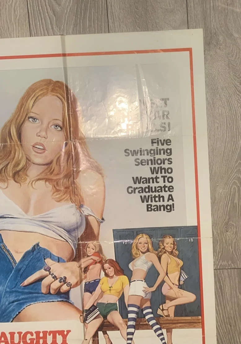 NAUGHTY SCHOOL GIRLS 1976 JEAN PAUL SCARDINO ORIGINAL US ONE SHEET RARE, изображение 4