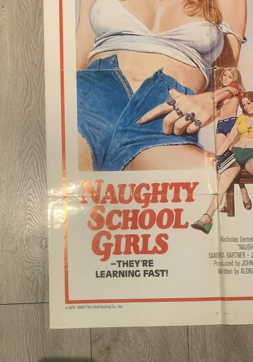 NAUGHTY SCHOOL GIRLS 1976 JEAN PAUL SCARDINO ORIGINAL US ONE SHEET RARE, изображение 5
