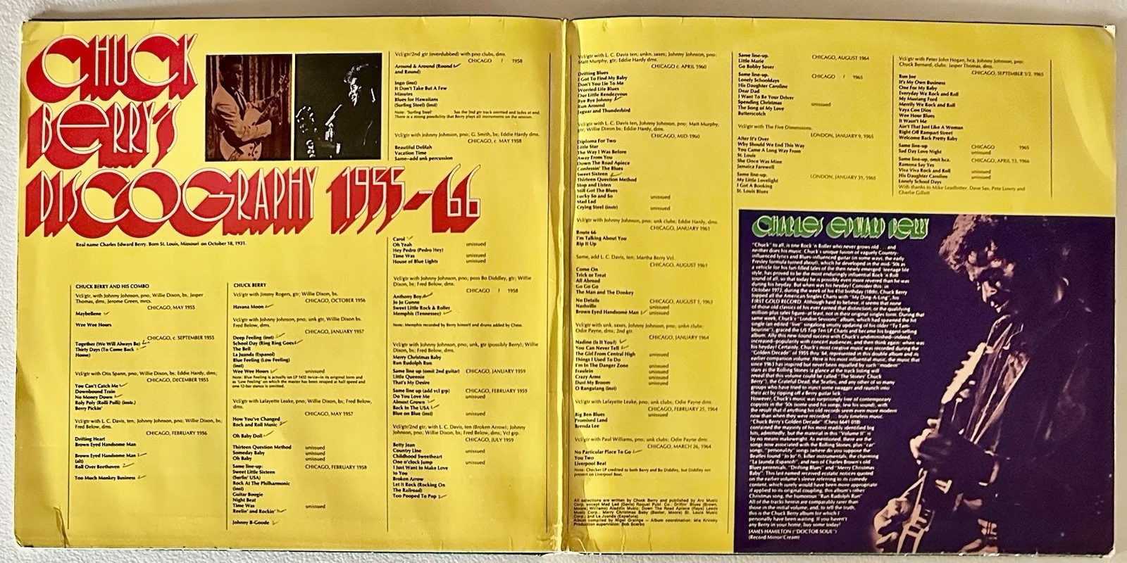 Chuck Berry Signed Double LP, изображение 3