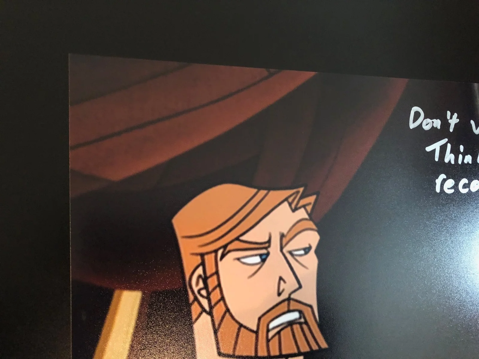 Mat Lucas — Mat Lucas Signed 11x14 Star Wars: Clone Wars 2D Anakin Skywalker Autograph Quote, image 2