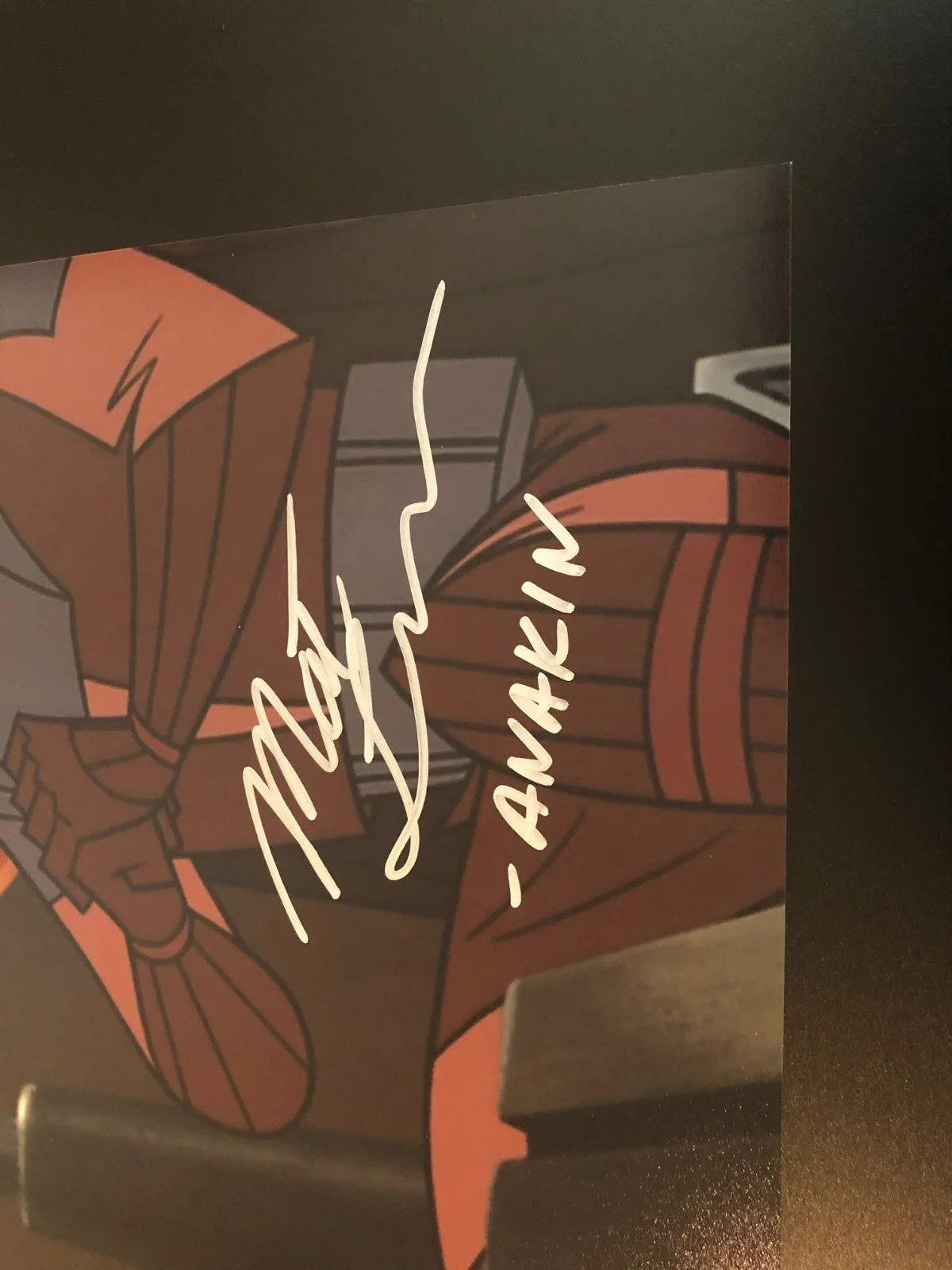 Mat Lucas — Mat Lucas Signed 11x14 Star Wars: Clone Wars 2D Anakin Skywalker Autograph Quote, image 5