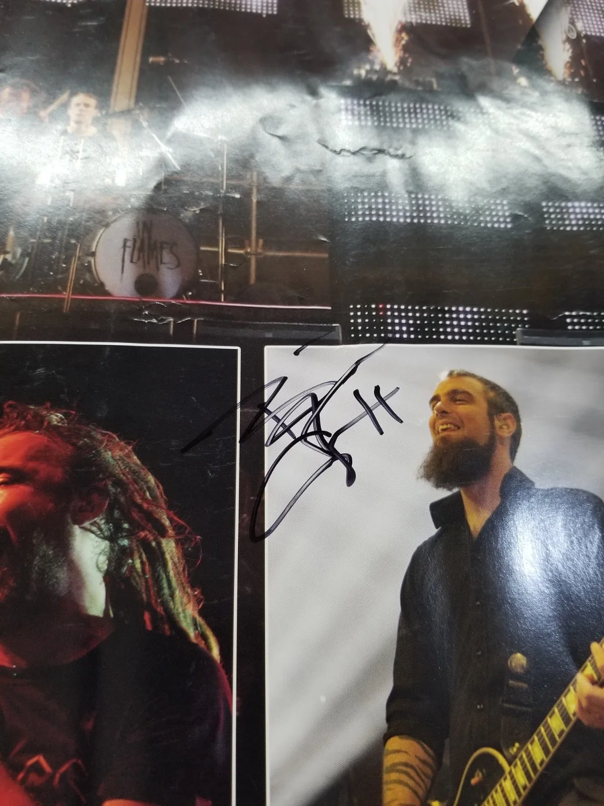 In Flames full band hand SIGNED 18x24" Tour Concert Poster 2009 COA Autographed, изображение 5