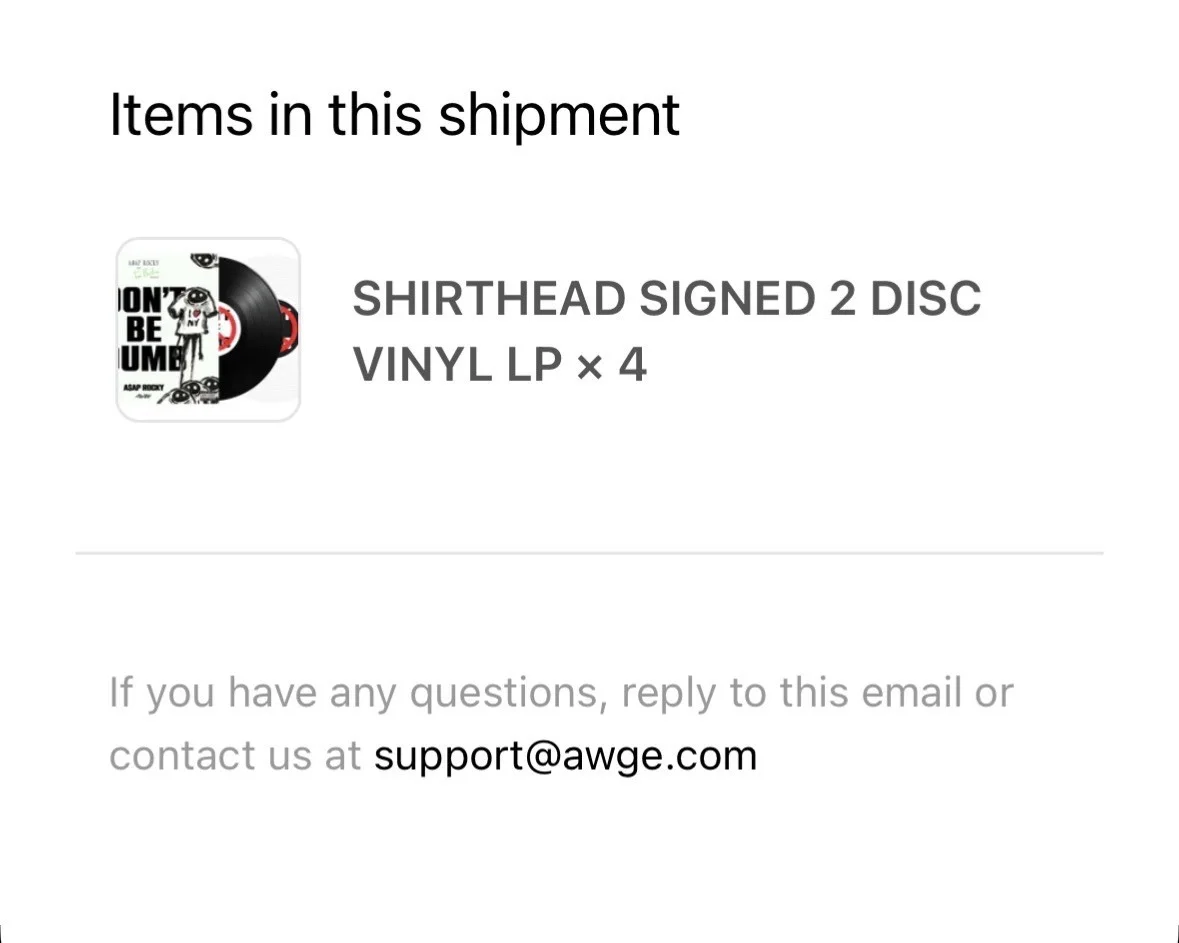 SIGNED ASAP ROCKY Dont Be Dumb SHIRTHEAD Vinyl 2xLP BLACK Insert Presale ❤️✅ NEW, image 3