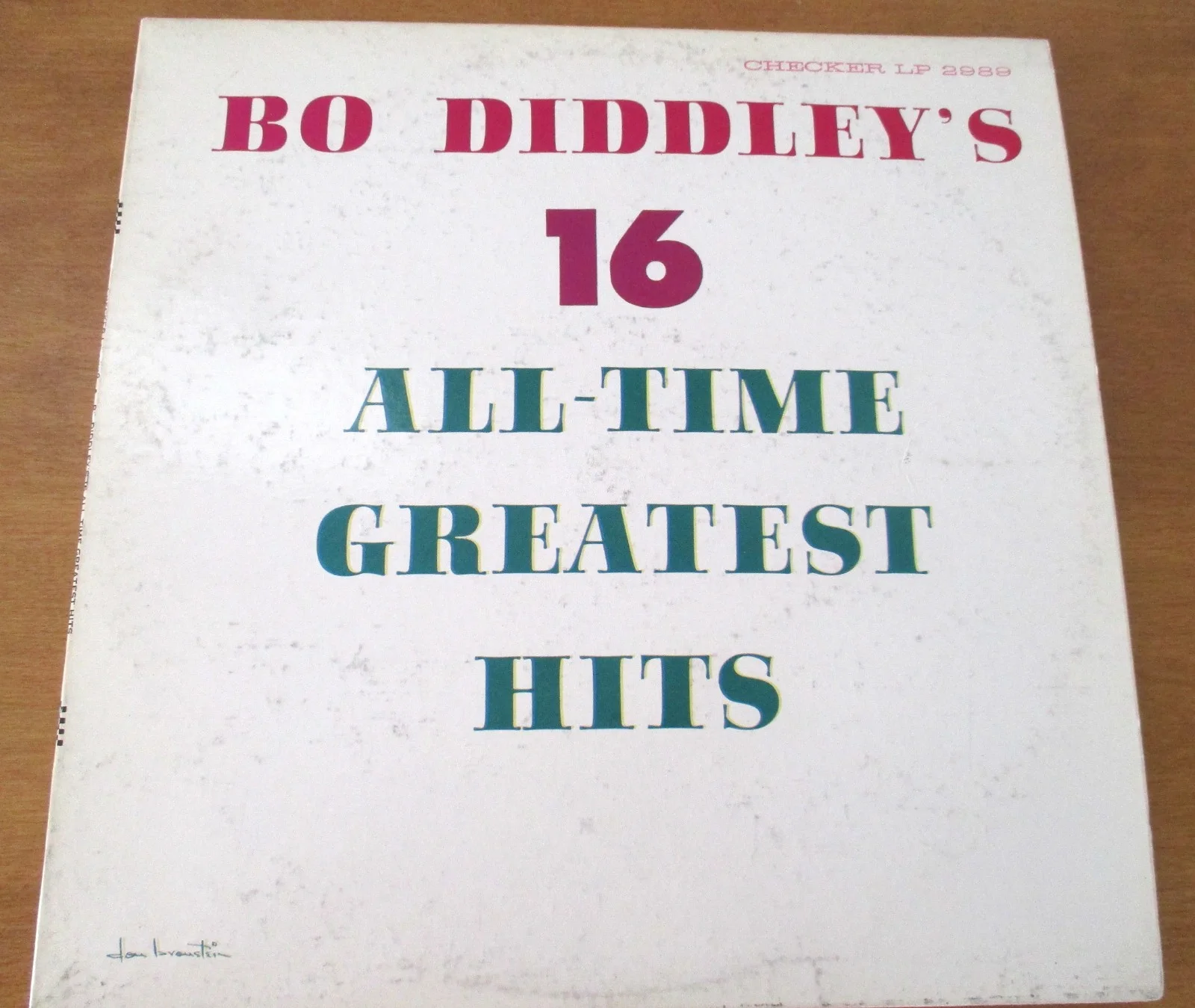 Inscribed/Signed Bo Diddley Checker LP-2989 Greatest Hits John Gilliland Estate, image 2