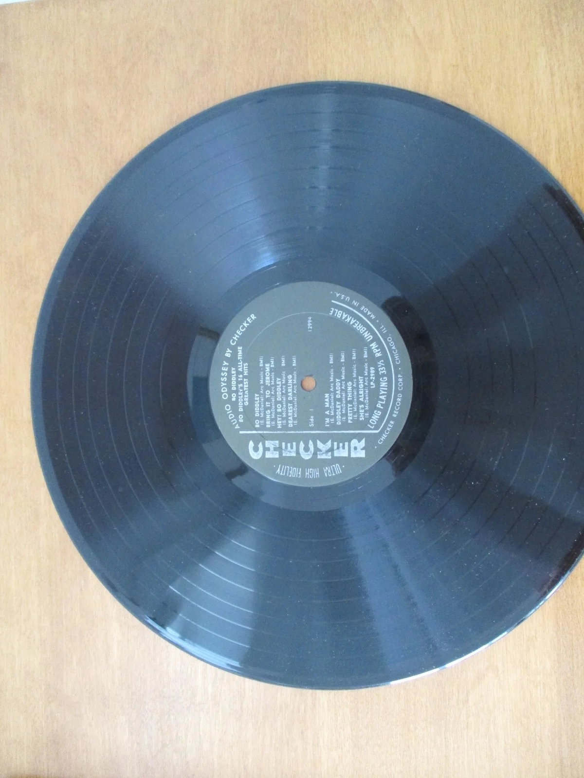 Inscribed/Signed Bo Diddley Checker LP-2989 Greatest Hits John Gilliland Estate, image 5