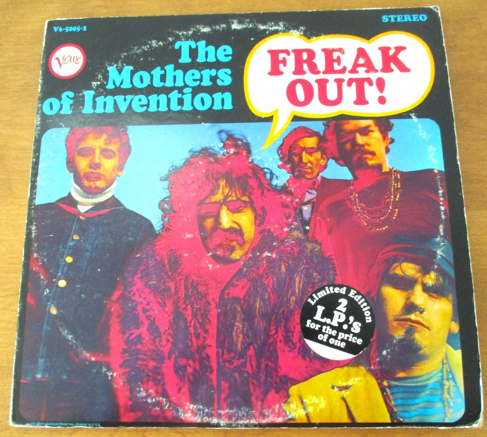 Mothers of Invention Inscribed Frank Zappa Freak Out 2 LP John Gilliland Estate, изображение 2