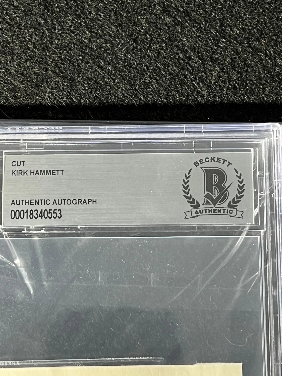 Signed Autographed Metallica Cut Kirk Hammett 1984ish Early Beckett Encased COA, изображение 3