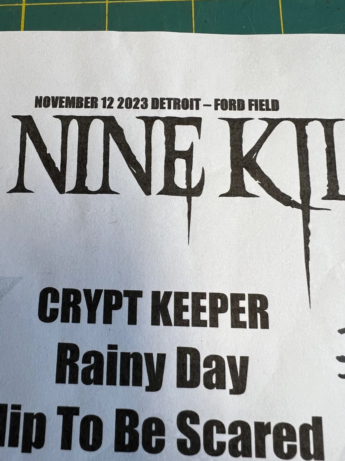 Signed Ice Nine Kills Setlist Detroit 2023 Autographed Spencer Charnas Full Band, изображение 4
