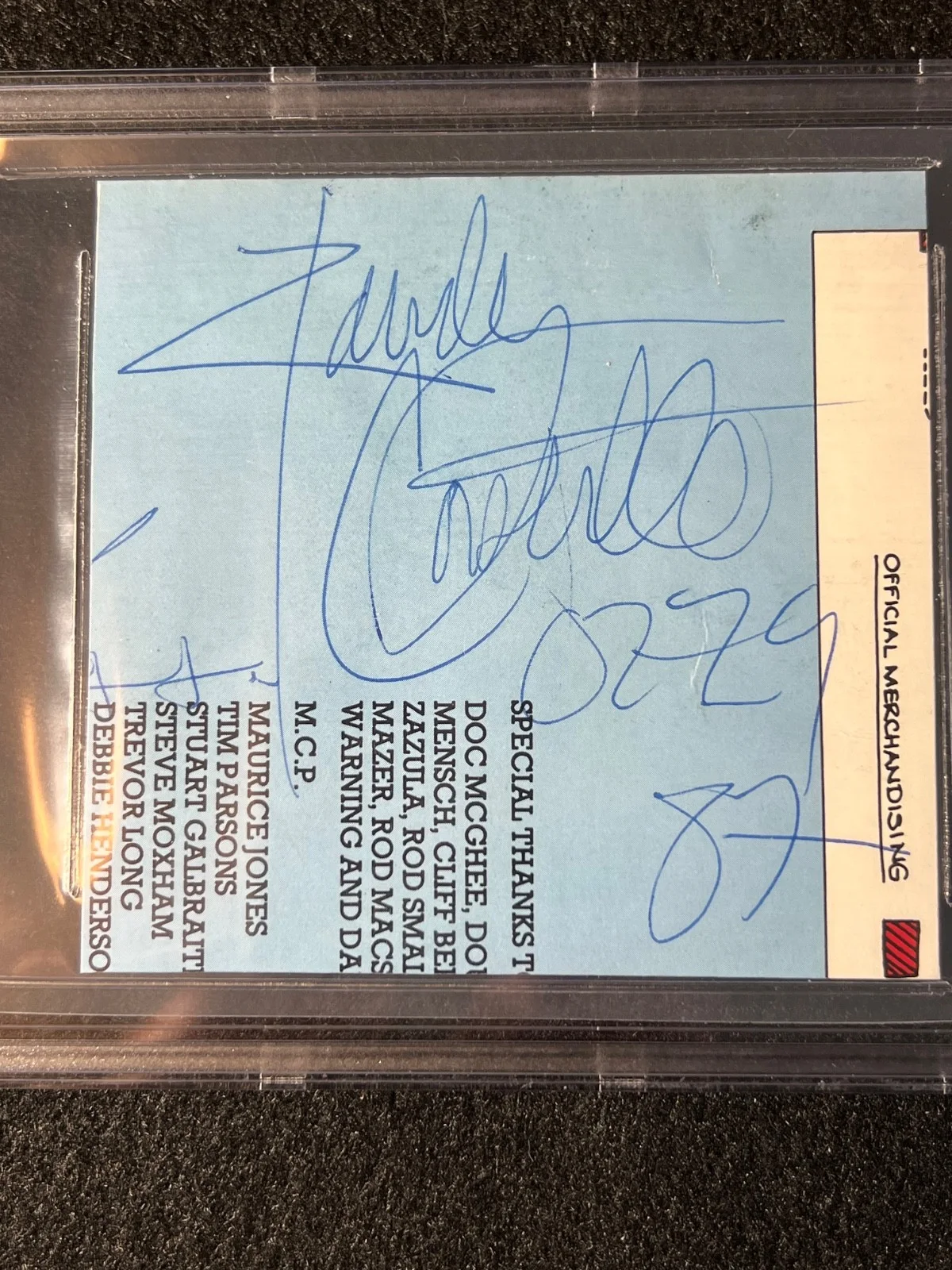 Randy Castillo Signed Autographed Cut 1987 Ozzy Beckett Encased - Cool Piece, image 4