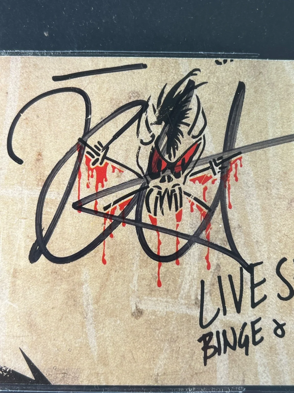Signed Autographed Metallica Kirk Hammett Live S*** cover Beckett Encased COA, изображение 5
