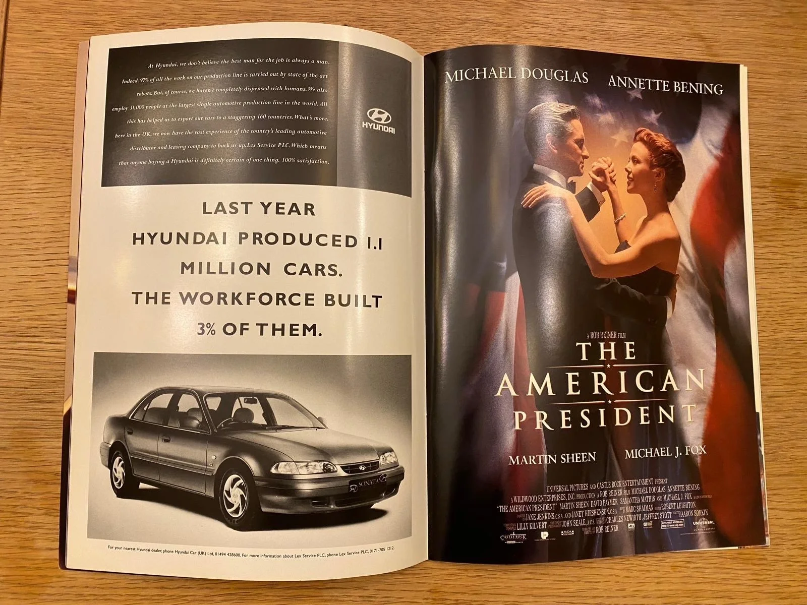 THE AMERICAN PRESIDENT EUROPEAN GALA CHARITY PREMIERE BROCHURE EMPIRE 05/12/95, изображение 3