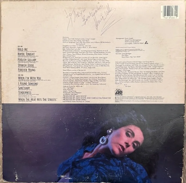 Laura Branigan : signed Hold Me autographed LP vinyl ( self control ), image 2