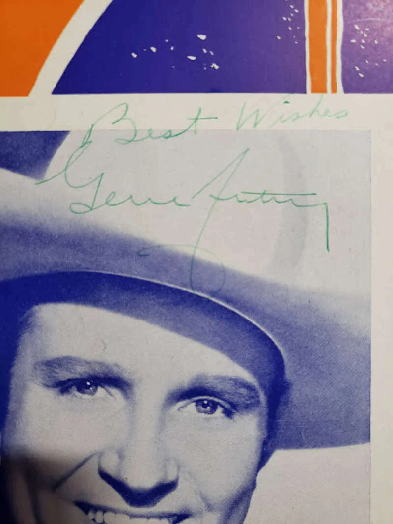 Gene Autry — Gene Autry JSA Coa Signed South Of The Border Sheet Music Autograph, изображение 2