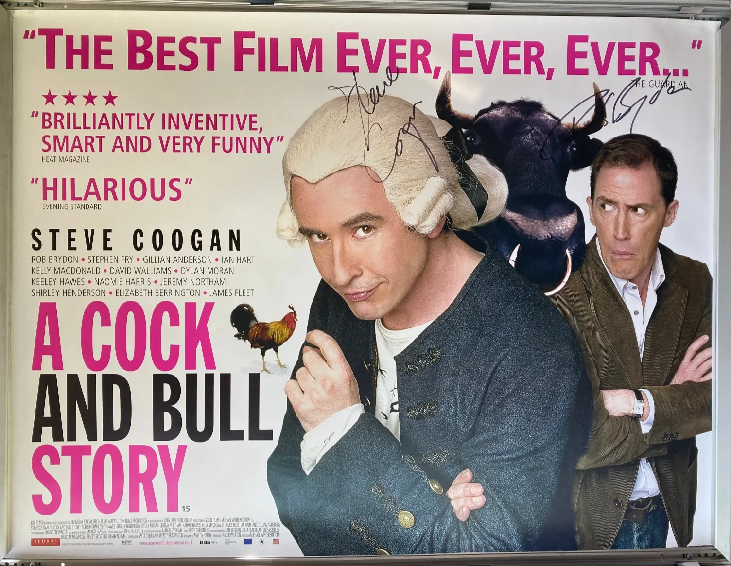 Cinema Poster: A COCK AND BULL STORY 2006 Quad Signed by Steve Coogan Rob Brydon, изображение 2