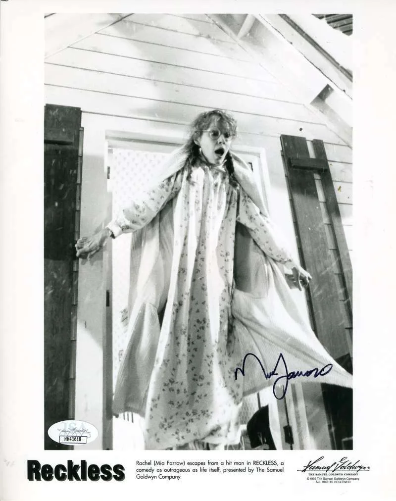 Mia Farrow — Mia Farrow JSA Coa Signed 8x10 Reckless Photo Autograph