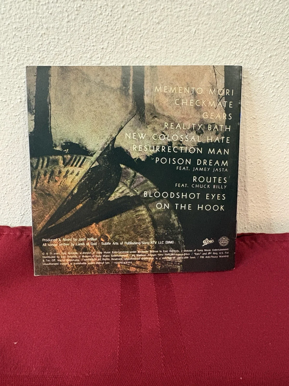 SIGNED Self-titled CD Insert ONLY Lamb Of God Insert Five Signatures Autograph, image 2