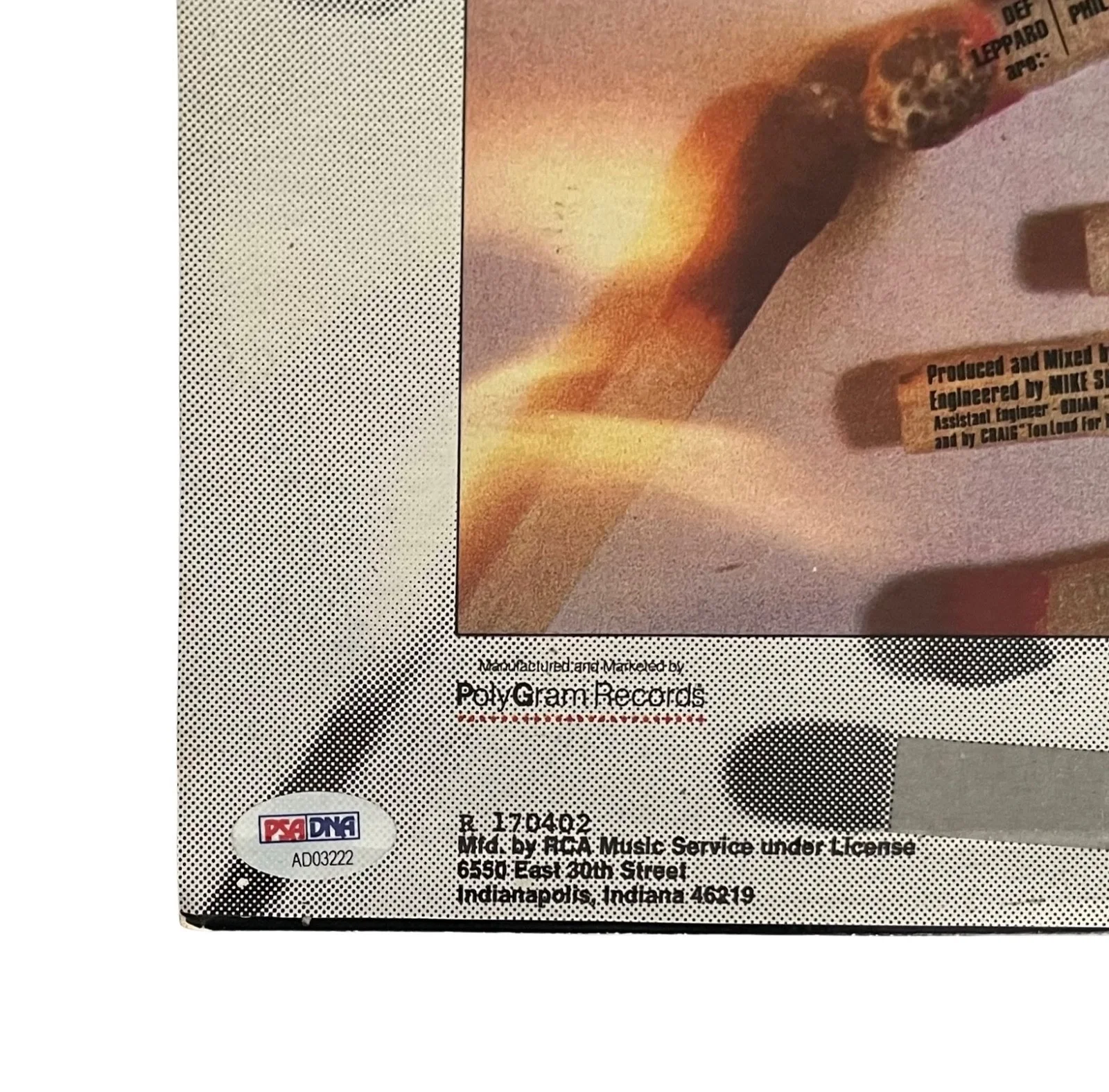 RICK ALLEN PHIL COLLEN JOE ELLIOTT RICK SAVAGE SIGNED DEF LEPPARD PYROMANIA PSA, image 3