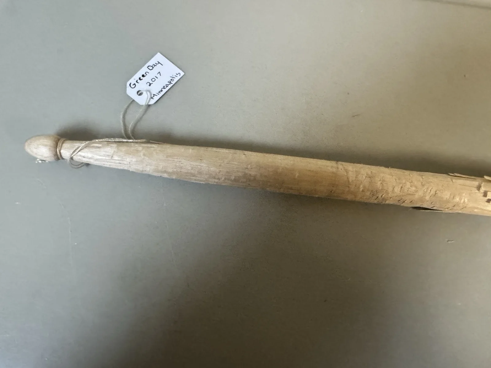 Green Day Tre’ Cool SIGNATURE Drum Stick- STAGE USED Minneapolis 2017, image 2