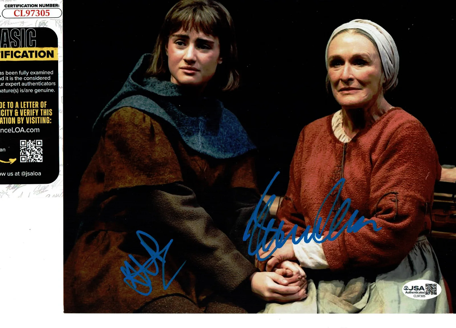 Glenn Close and Grace Van Patten — Glenn Close & Grace Van Patten autographed 8x10 Play photo JSA Certified