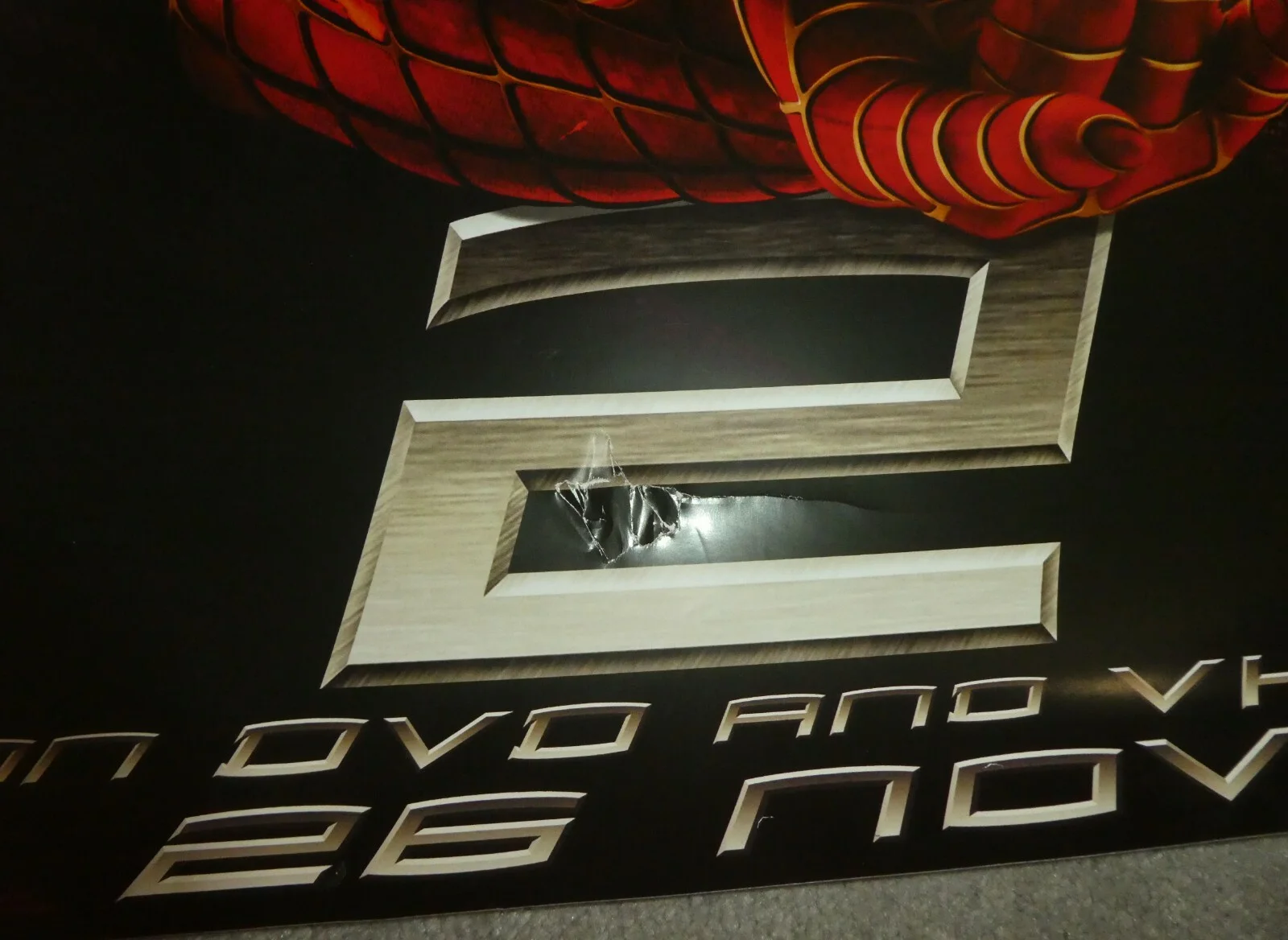 movie Spiderman 2 Video promo poster A3 shop display marvel comics avengers, изображение 2