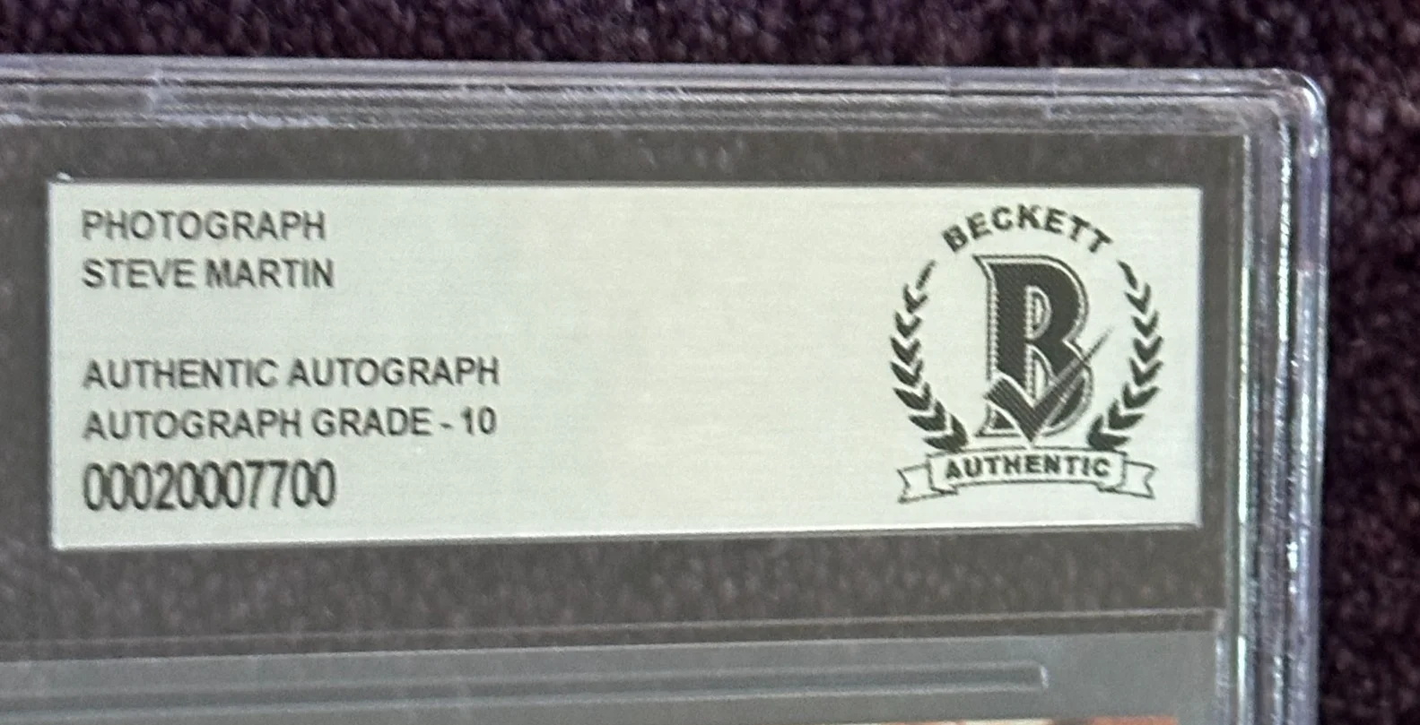 STEVE MARTIN — STEVE MARTIN Signed 8 X 10 PHOTO Beckett Encapsulated AUTO 10, image 3