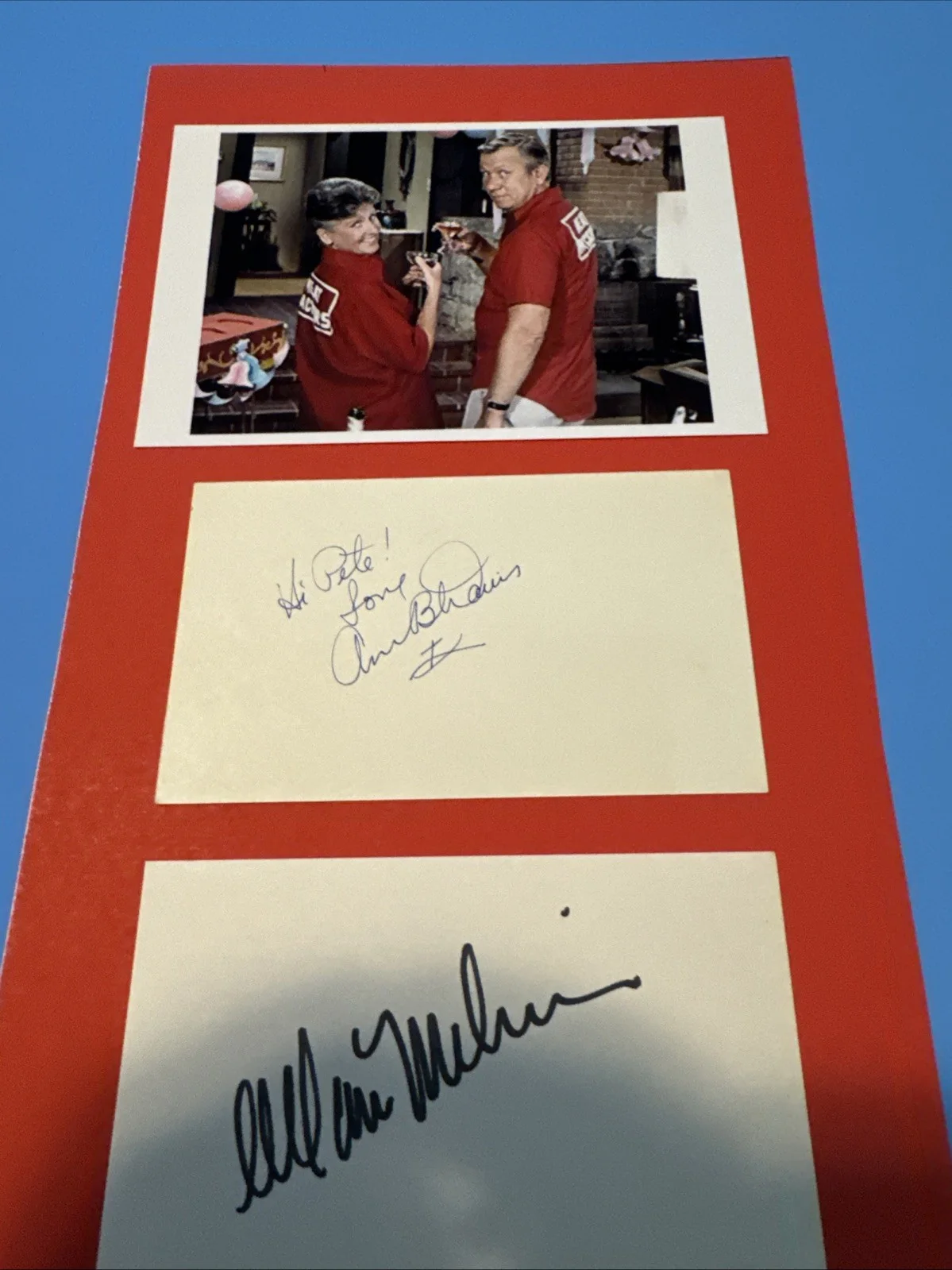 Brady Bunch Hand Signed Autograph Of Ann B Davis Allen Melvin Alice And Sam, изображение 3