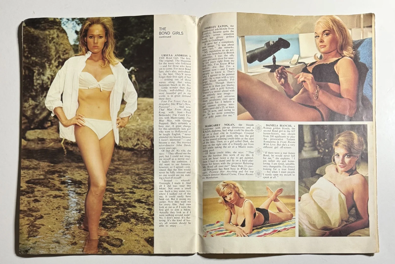 JAMES BOND 2 Books Thunderball- Promotional Magazine 1965 & Bond Girls 1989, изображение 4