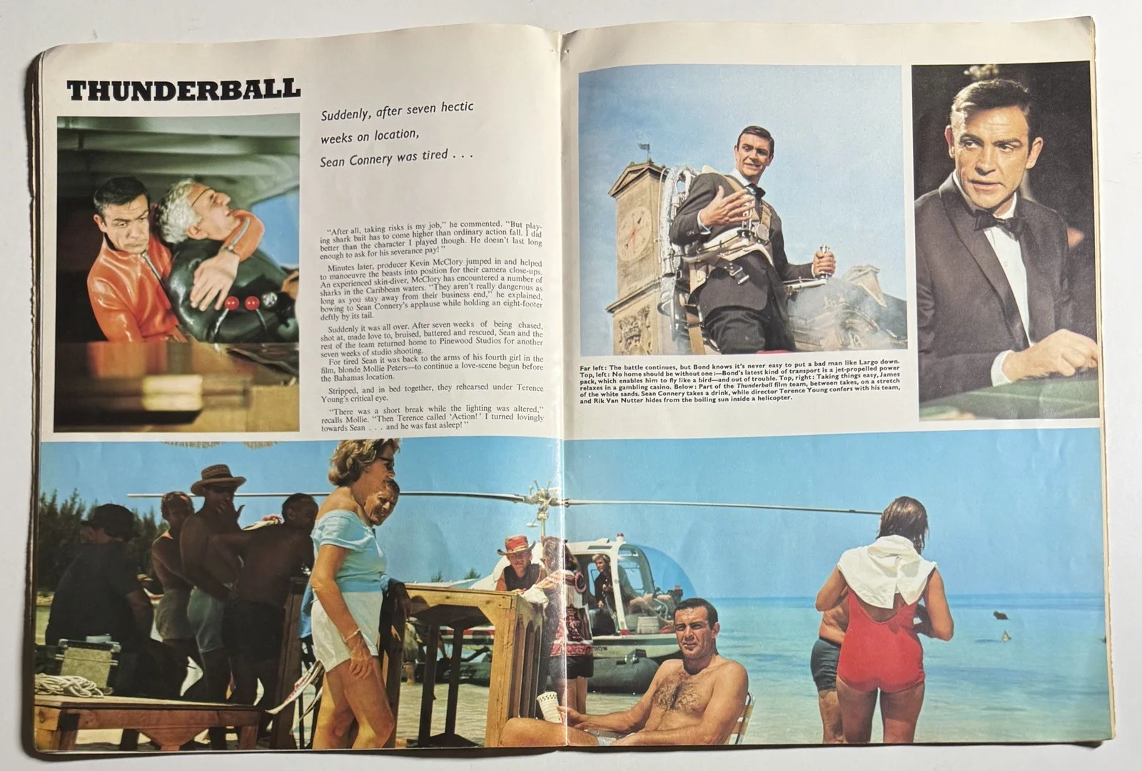 JAMES BOND 2 Books Thunderball- Promotional Magazine 1965 & Bond Girls 1989, изображение 5